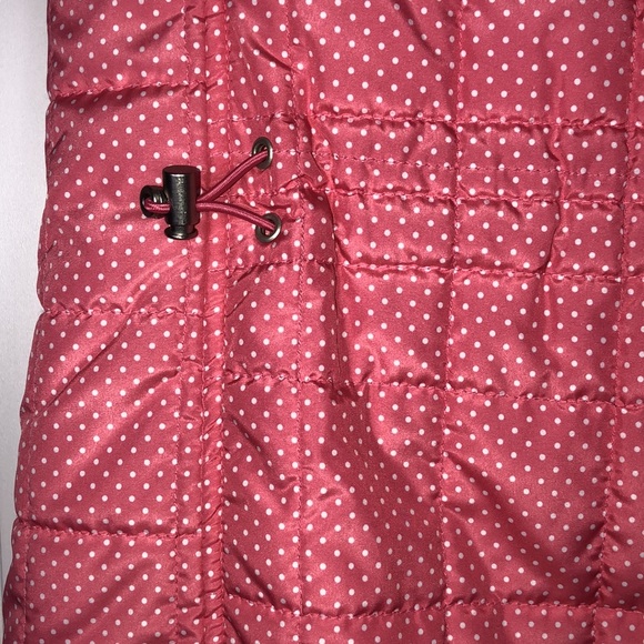 Croft & Barrow Pink w/Polka Dot Puff Vest Sz Small - Picture 7 of 9